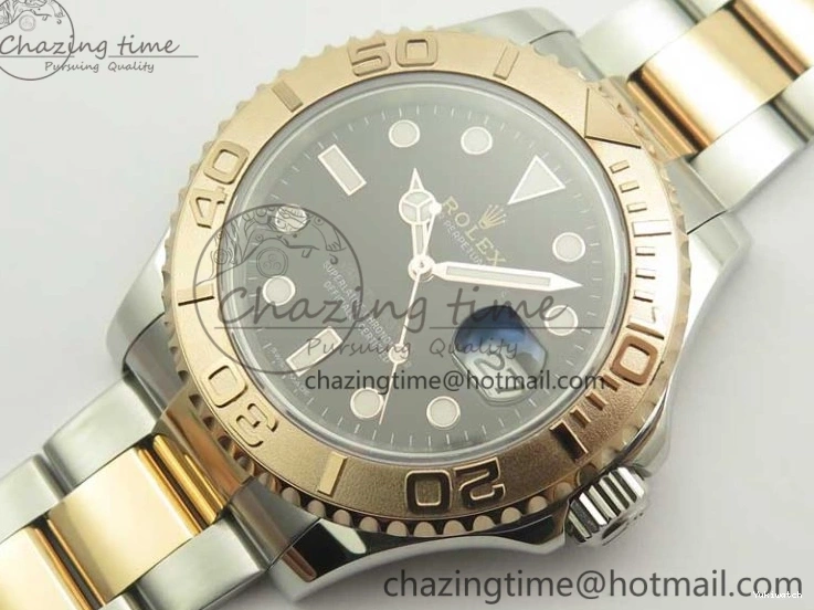 VRF Dial A2836 116621 Bracelet on RG Best Edition Yacht-Master SS 1:1 SS Black 0811